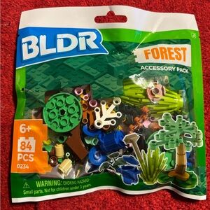BLDR Forest Accessory Pack - Green Kids Toy Building Set (84 pcs) New